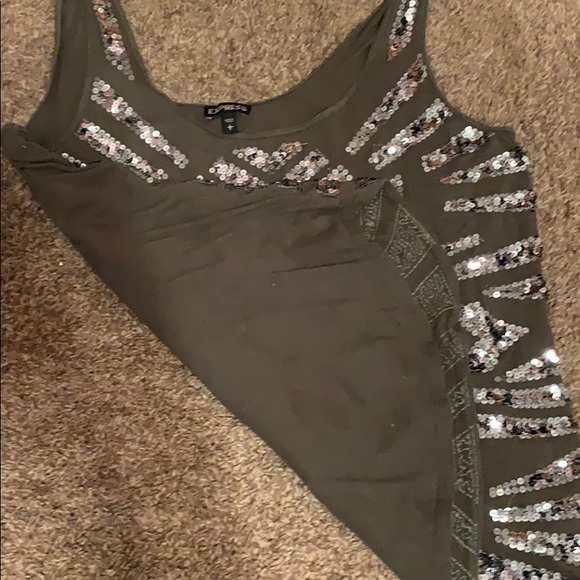 Express sequin tank top. - Picture 2 of 3